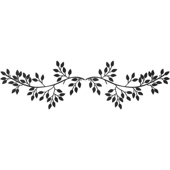 2 Pieces Metal Tree Leaf Wall Decor Vine Olive Branch Leaf Wall Art WroughtIron - Picture 1 of 7